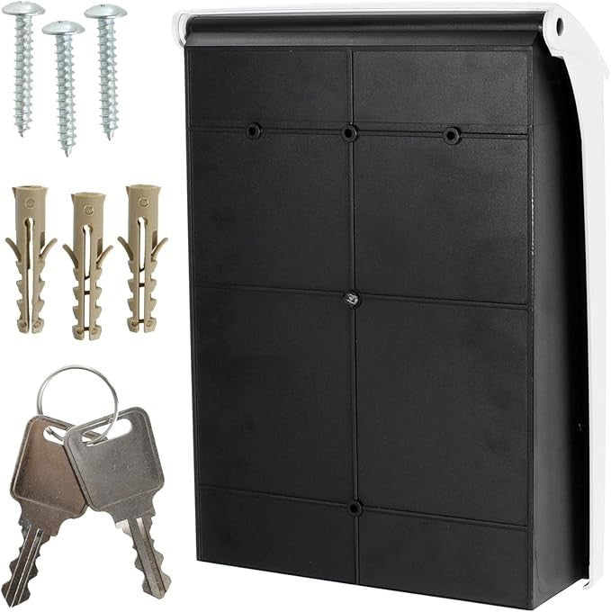 Lockable Waterproof Wall Mount Mailbox – UV Resistant, Fits A4 & Small Parcels