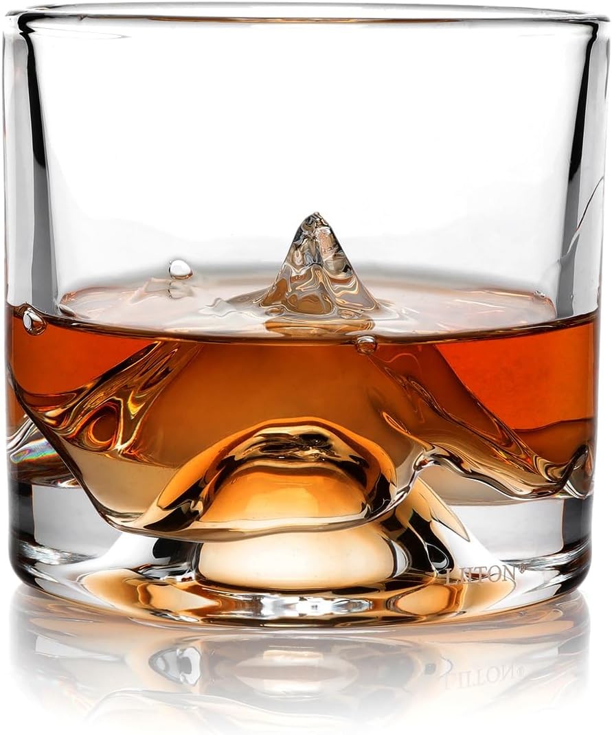 K2 Mountain Whiskey Glasses Set of 2 – 250ml Freeze-Chill Crystal Tumblers Gift