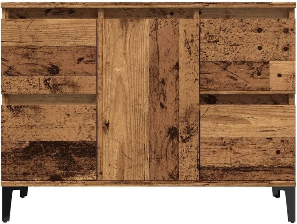 Rustic Oak Bathroom Sink Cabinet Vanity Unit with Drawers Cupboard Storage