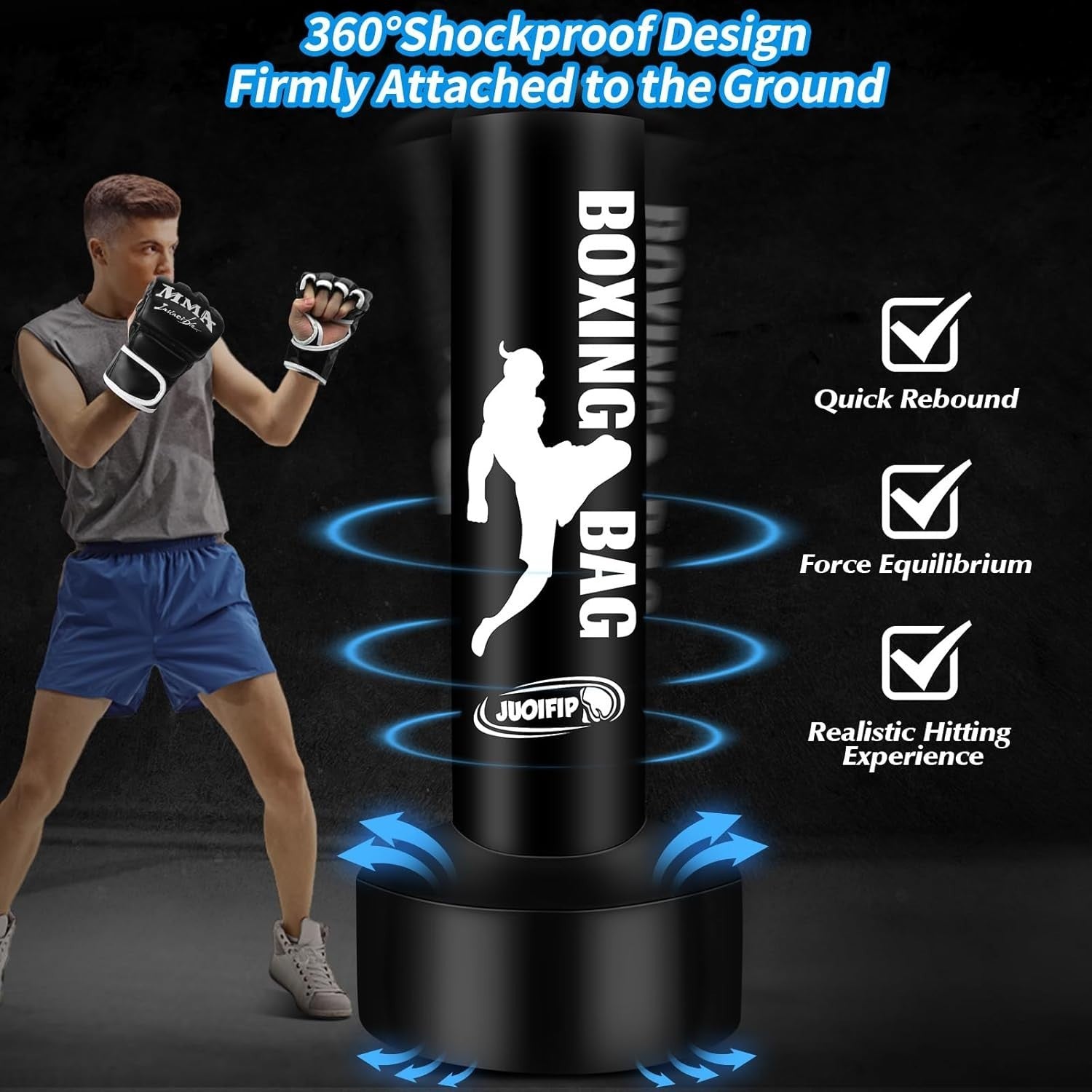 Inflatable Standing Boxing Punch Bag 69" Adult Kickboxing MMA
