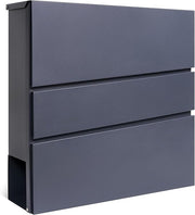 Lockable Wall Mounted Mailbox with Newspaper Holder – Rustproof Steel