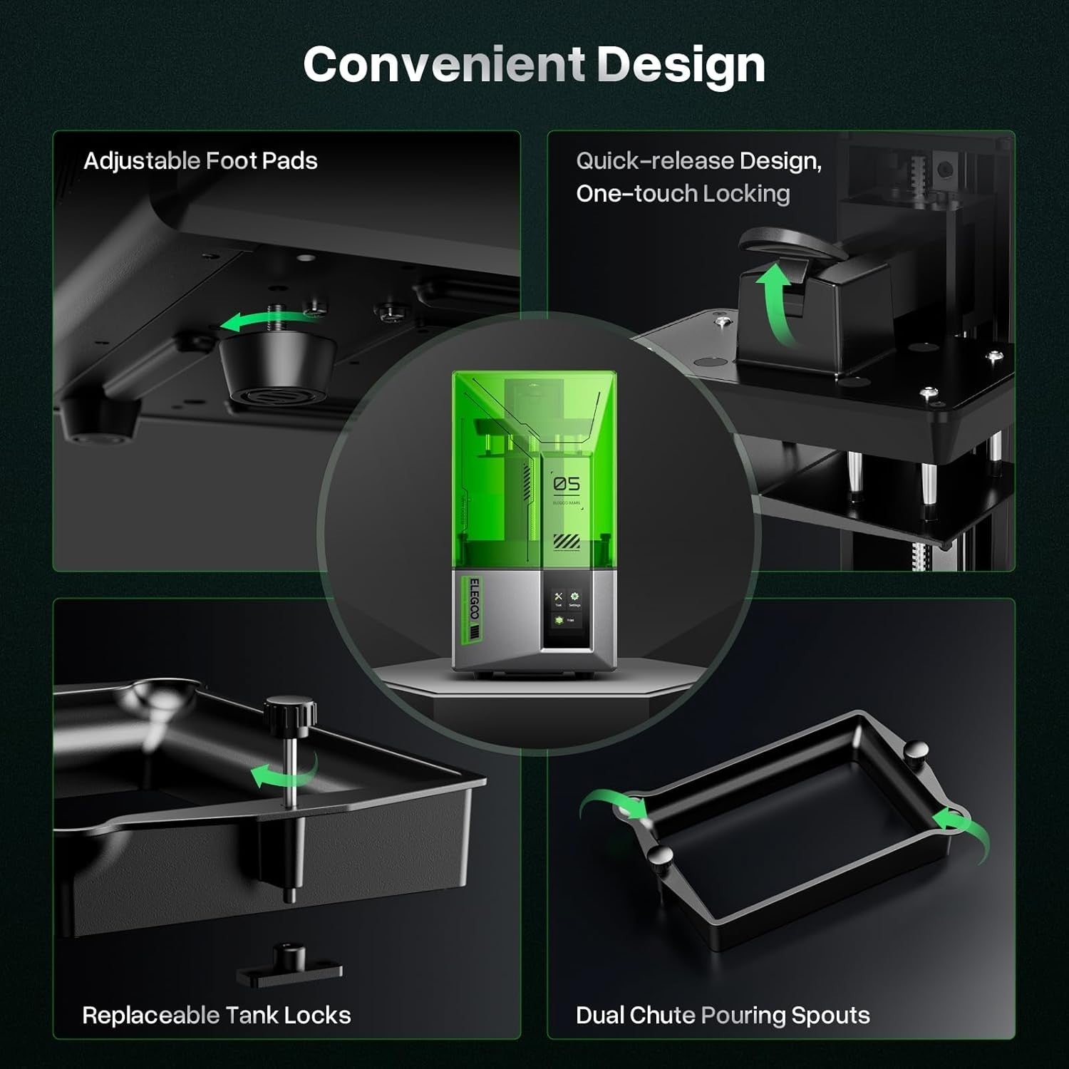 4K Resin 3D Printer Auto Level MSLA Beginner Desktop High Detail