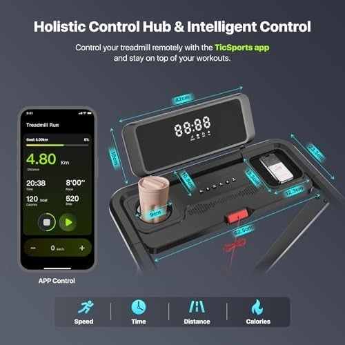 Smart AI Walking Pad Treadmill 2.5HP Foldable Incline Home Office