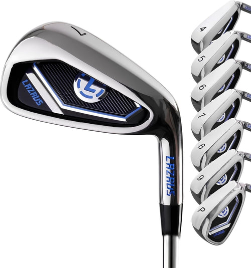 Men’s Golf Irons Set 4-PW Right Hand Regular Flex Steel Shafts Deep Grooves
