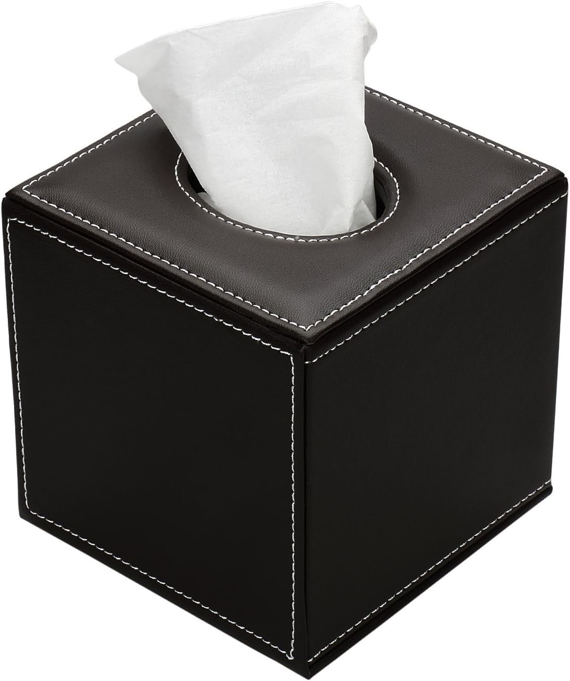 5-Piece PU Leather Desk Organizer Set with Pen, Memo & Tissue Holder