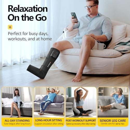 Cordless Leg and Foot Massager for Pain Relief and Circulation