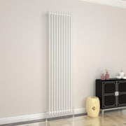 White 2 Column Vertical Radiator 1800x470mm Modern Cast Iron Style