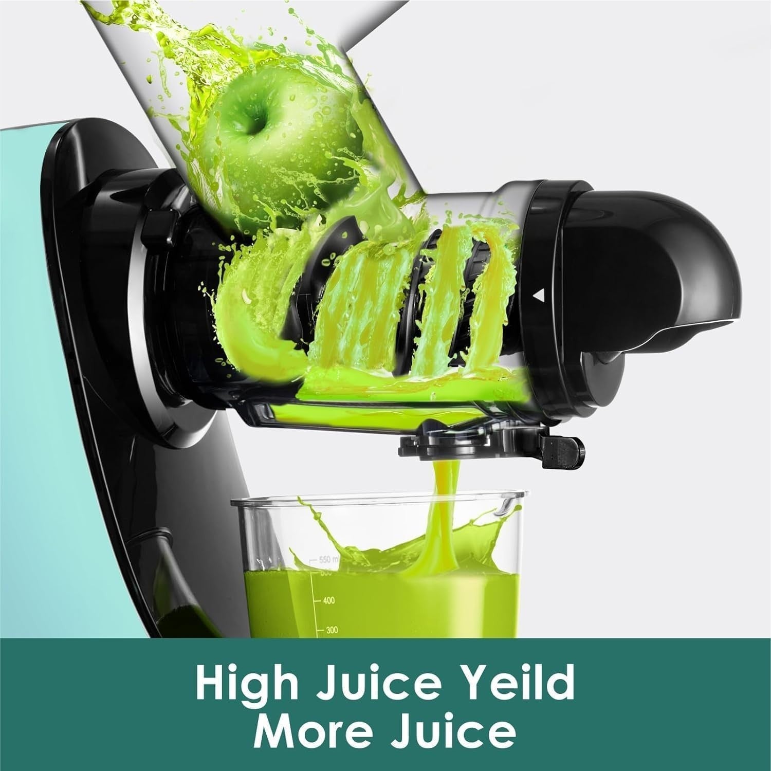 Slow Cold Press Juicer Whole Fruit Masticating BPA Free Quiet High Yield
