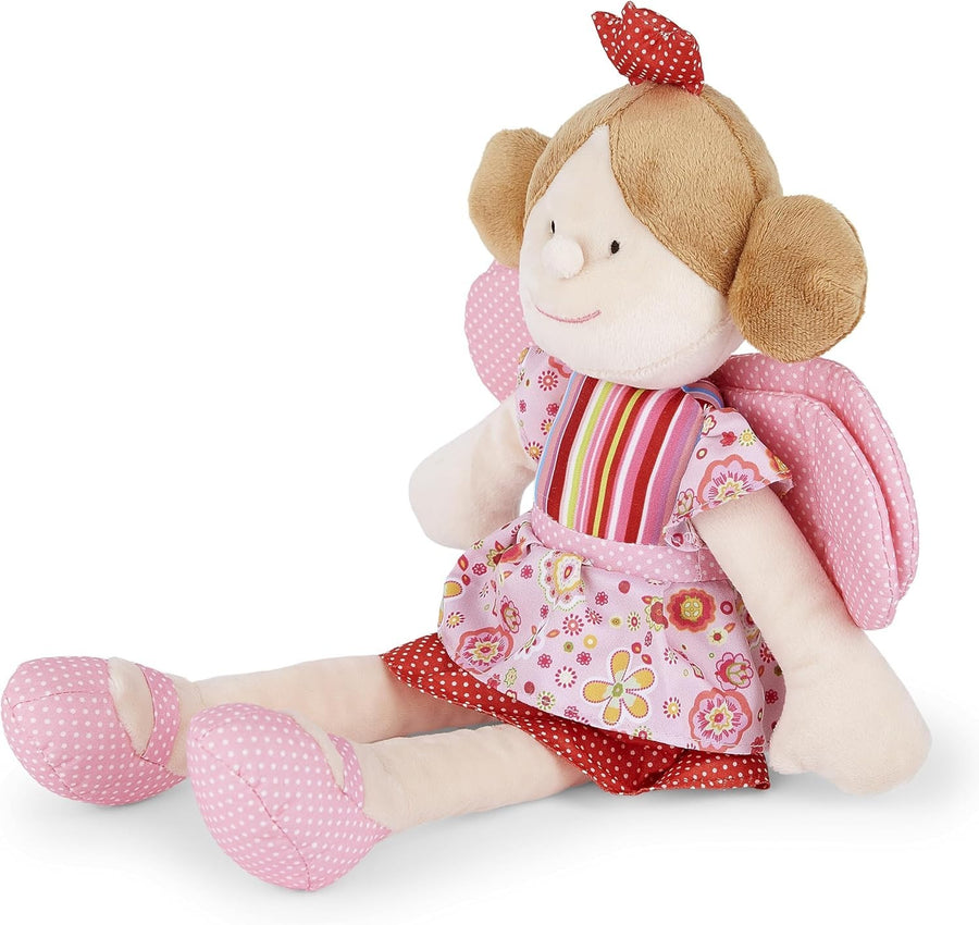 Pink Fairy Princess Soft Doll Plush Toy Wings Crown Baby Gift Girls