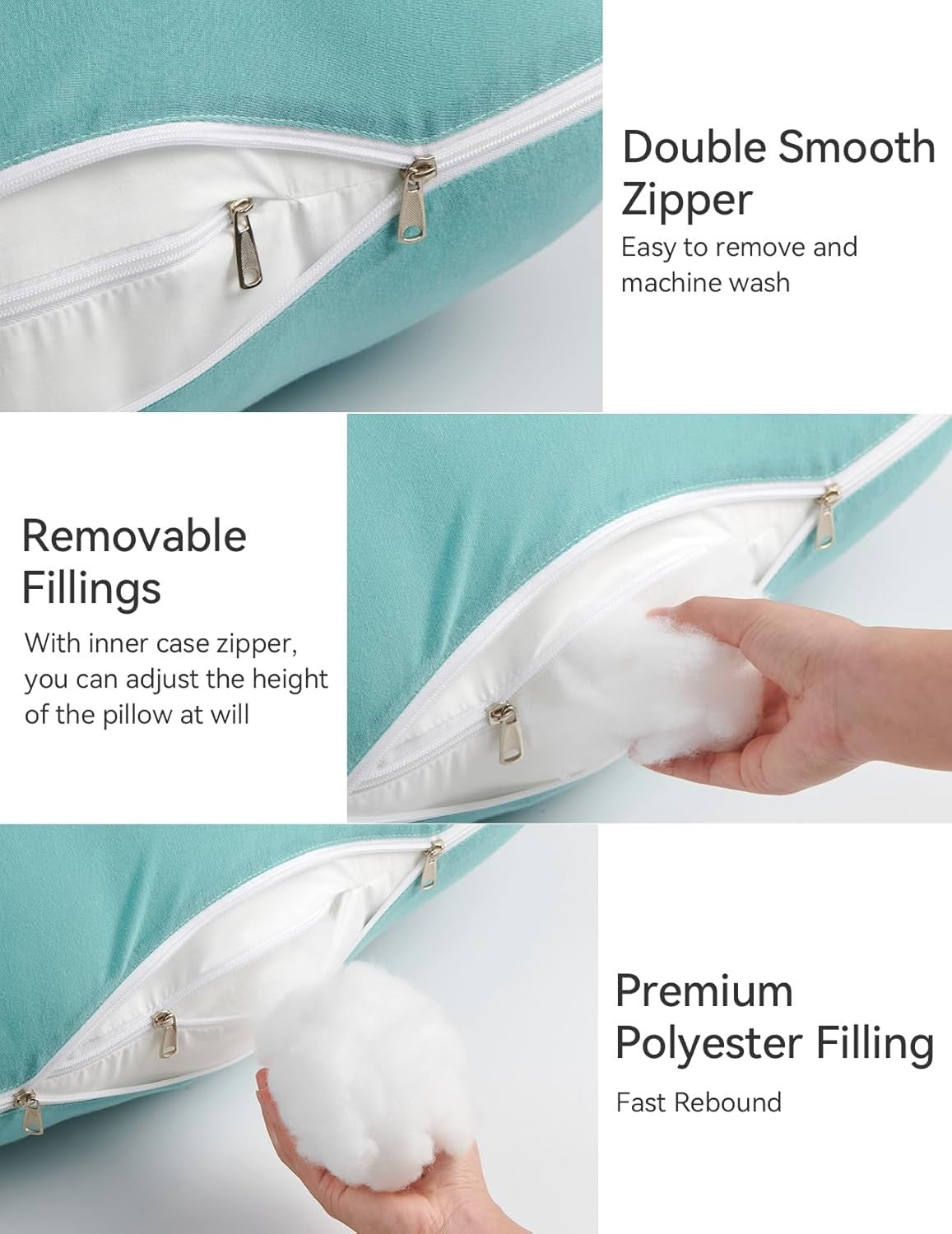 U Shaped Pregnancy Pillow 57” Full Body Maternity Support Cotton Cover