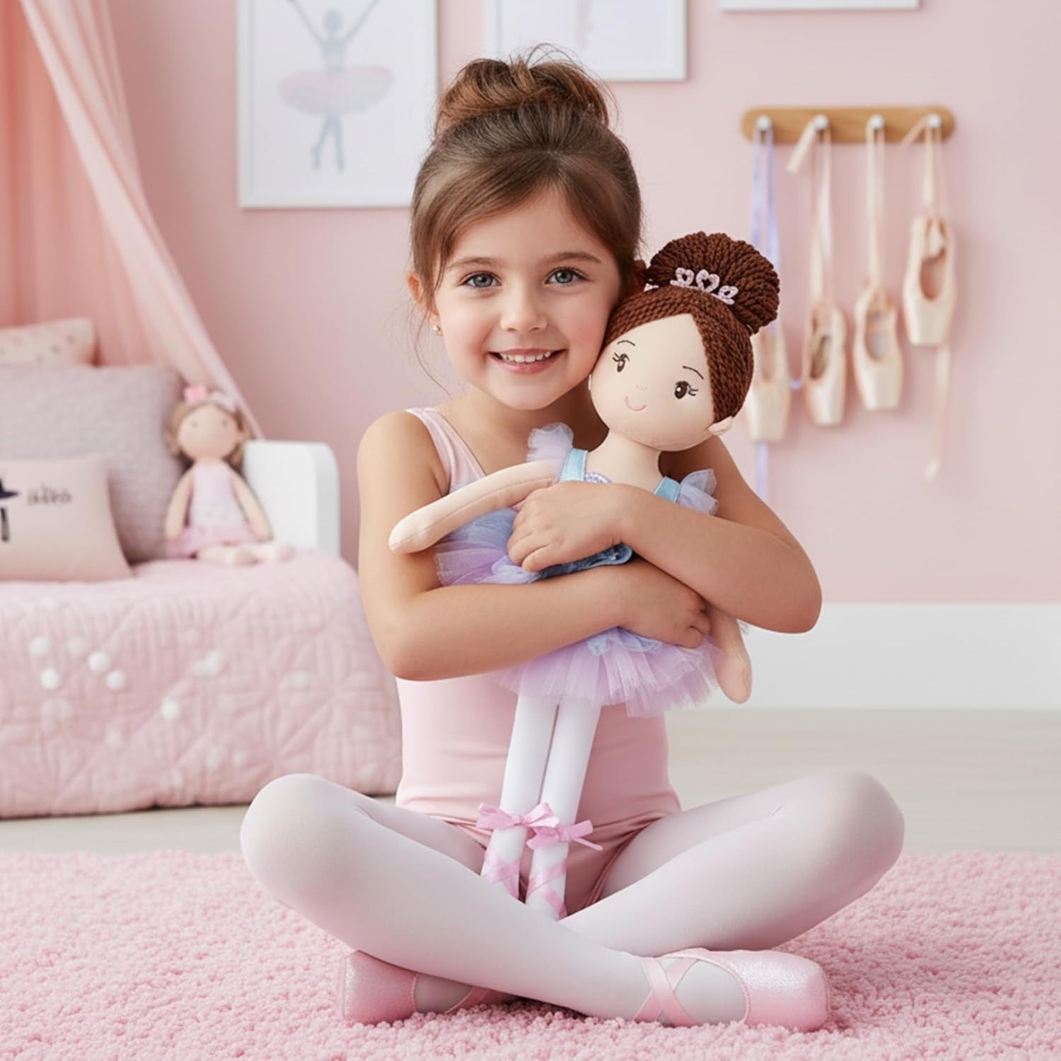 40cm Ballerina Plush Doll Soft Stuffed Ballet Toy Tutu Gift for Girls