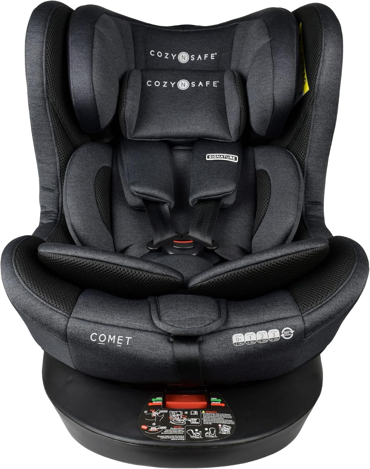 360° Rotating Car Seat ISOFIX Rear & Forward Facing Birth–12 Years