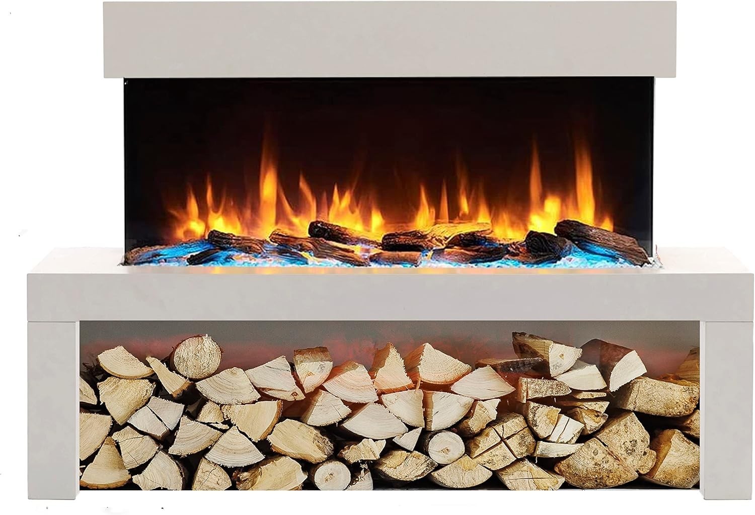 47" Wall Mounted Electric Fireplace Suite LED Flame Remote 2kW Heater