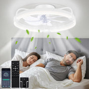 50CM Ceiling Fan with Light, 6-Speed, Remote, Reversible, White, LED