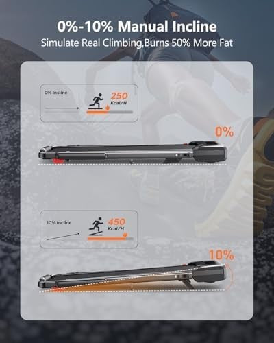 Foldable Walking Pad Treadmill 2.5HP 12KM/H LED Incline Home Gym