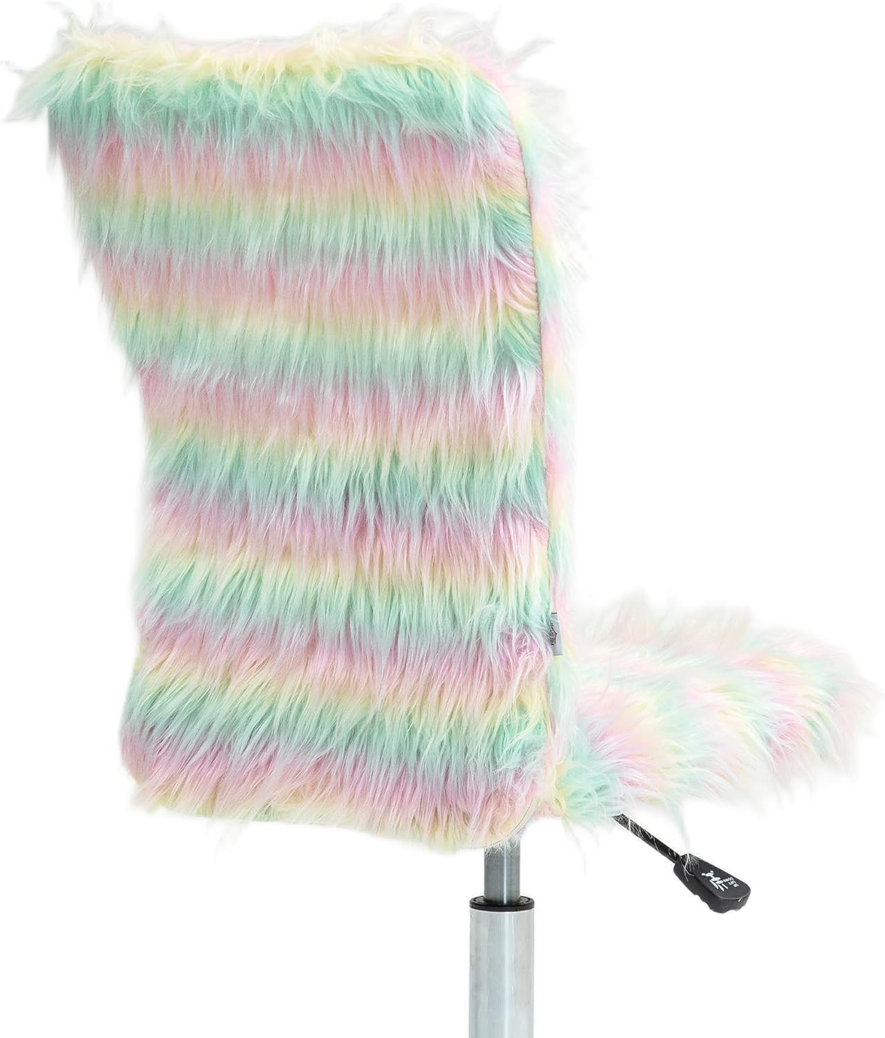 Unicorn Fluffy Desk Chair Adjustable Height Plush Swivel Vanity Seat