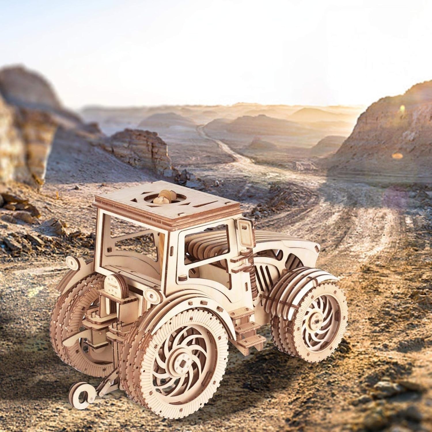 3D Wooden Tractor Puzzle Model DIY Kit for Kids & Adults, Educational Toy