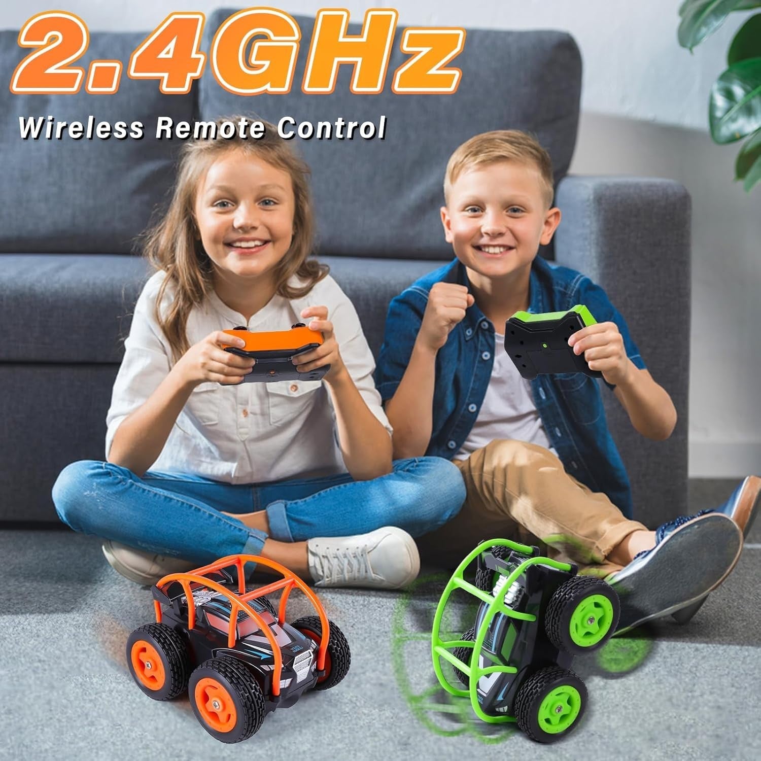 4WD Mini RC Stunt Car 360° Flip Double-Sided Truck – 2.4GHz Remote Control Toy