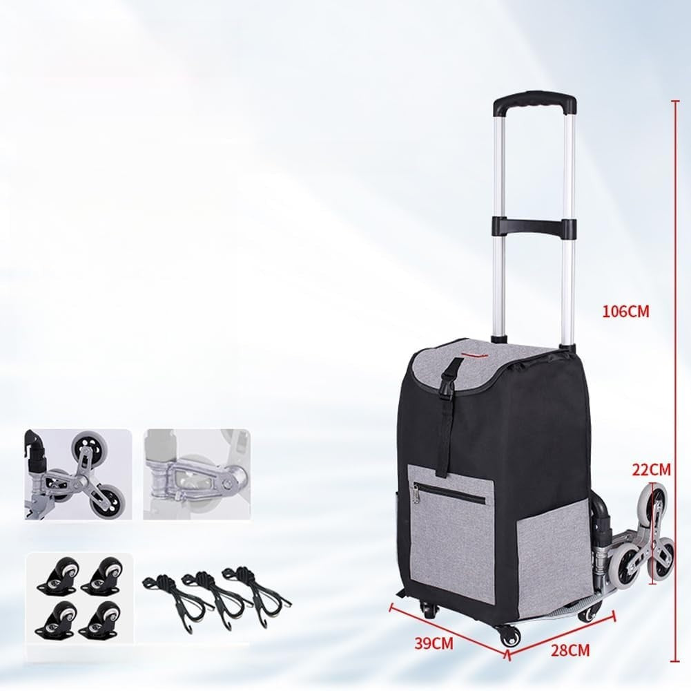 Stair Climbing Hand Truck 330lb Folding Trolley 10 Wheels Adjustable Handle