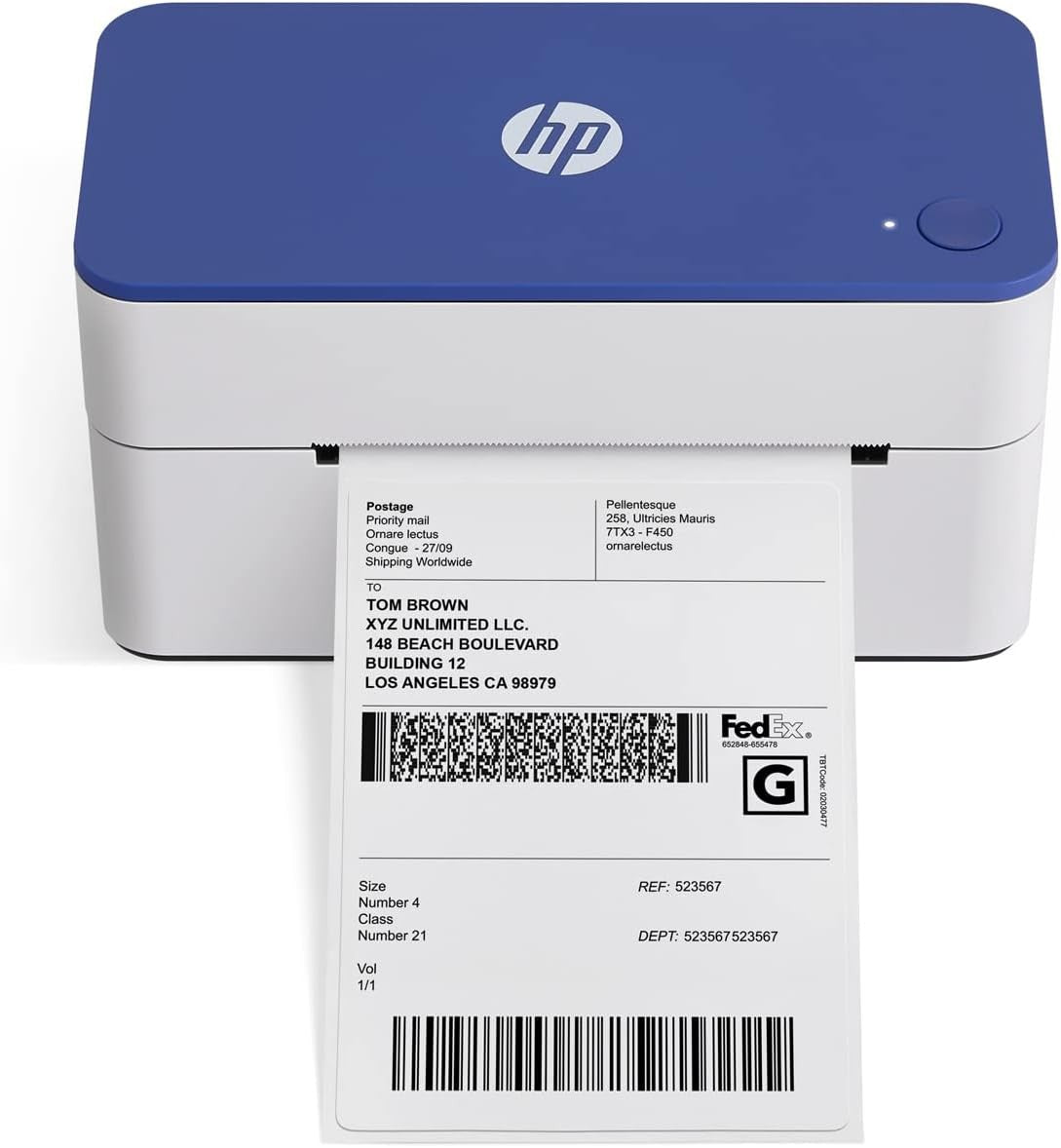 HP Compact 4x6 Thermal Shipping Label Printer – High-Speed 300 DPI for PC
