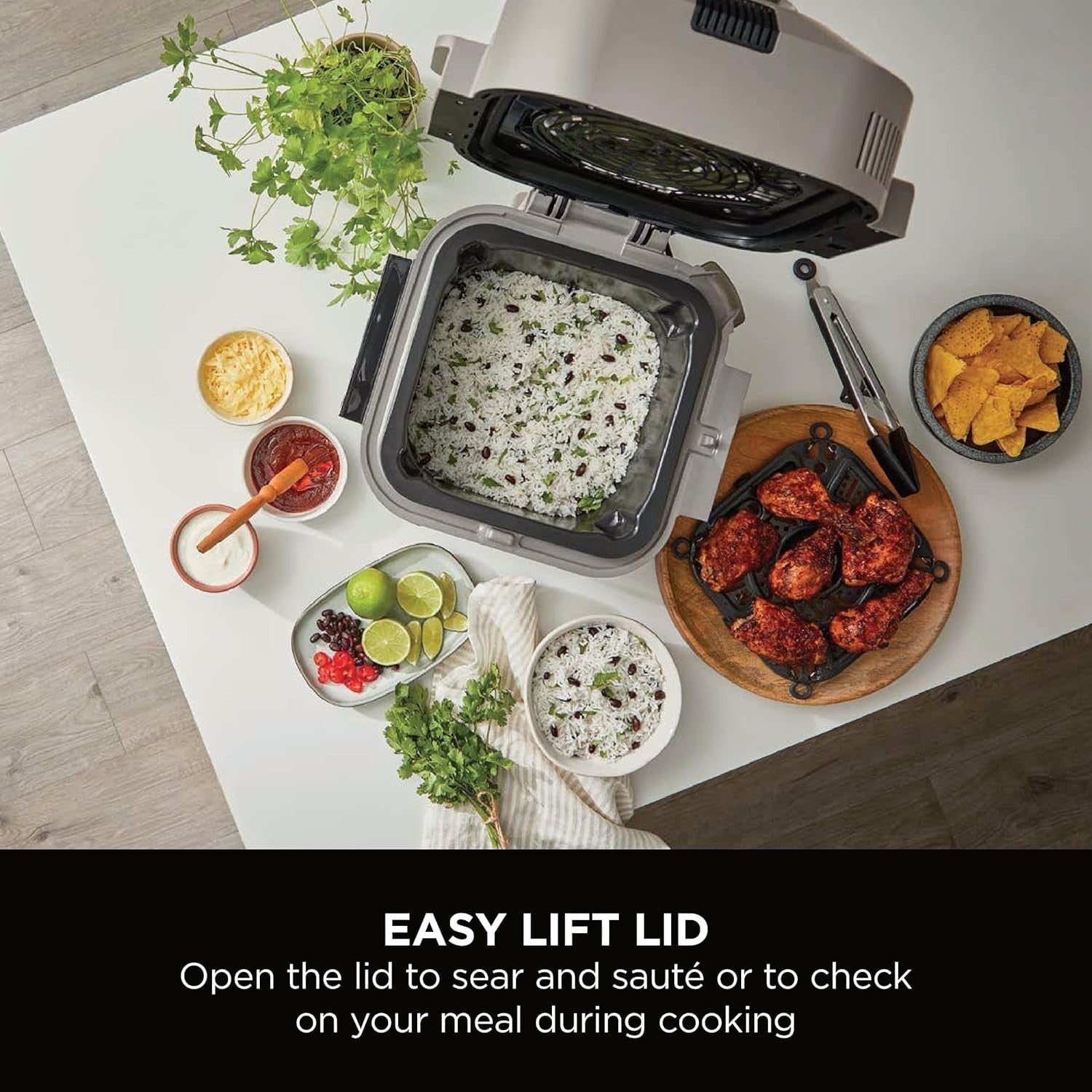 12-in-1 Multi Cooker Air Fryer Slow Cooker 5.7L Steam Air Fry Fast Meals