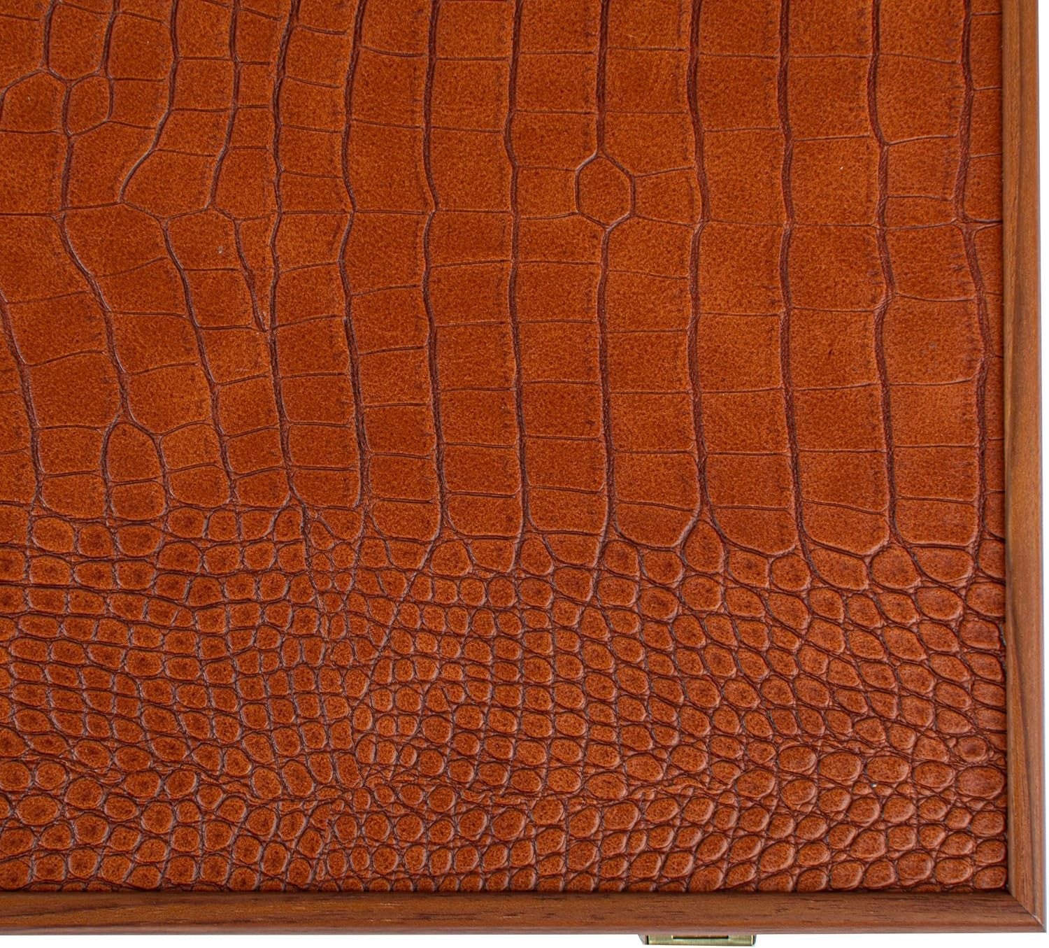 Luxury Backgammon Set Leatherette Folding Board 19in Premium Strategy Game