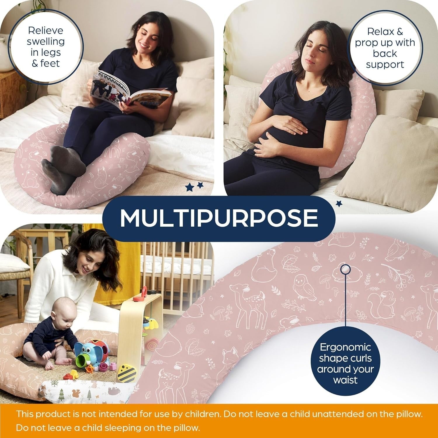 XXL U Shaped Pregnancy Pillow 200x70cm Full Body Maternity Nursing Support