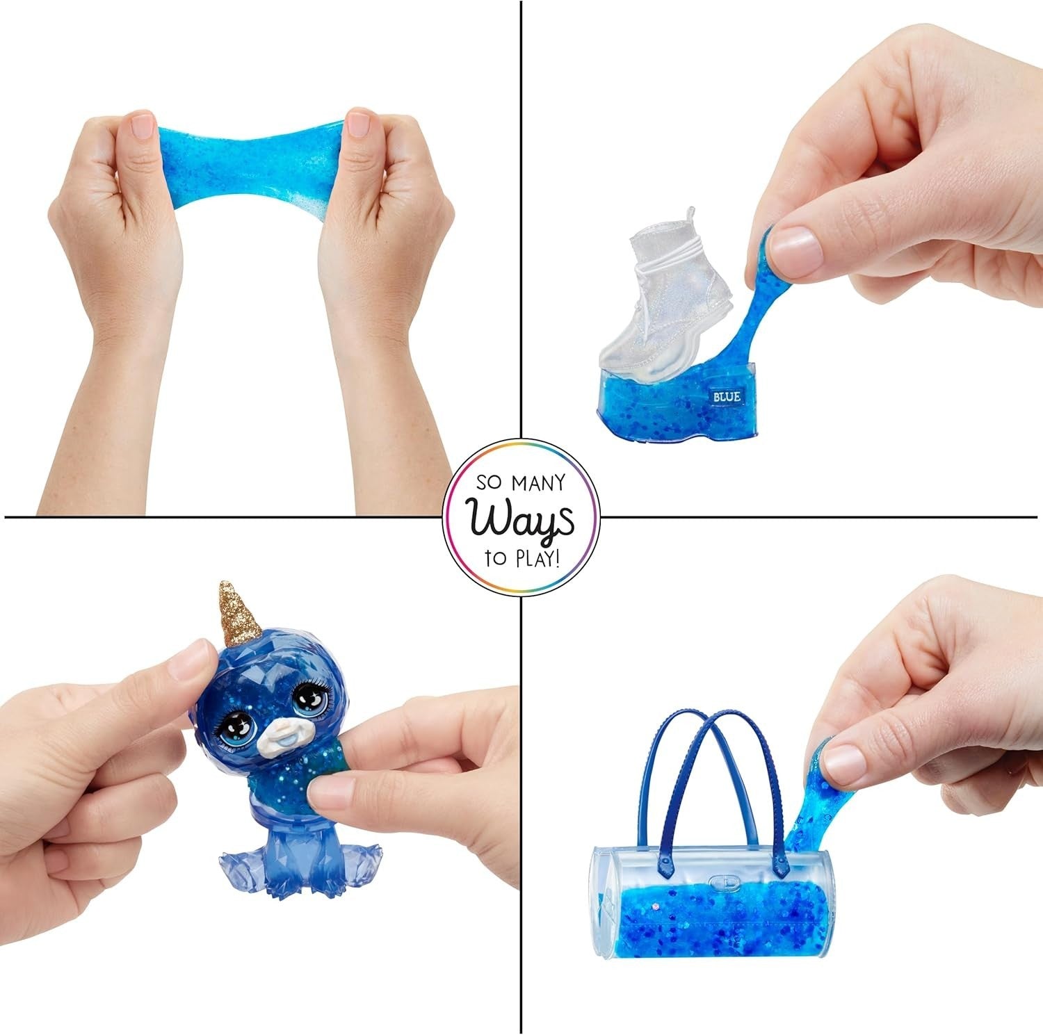 Blue Fashion Doll with Sparkle Slime Magical Pet Accessories 28cm