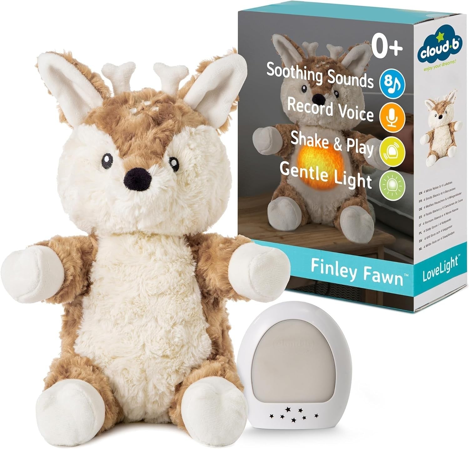 Finley Fawn Plush Night Light White Noise Baby Sleep Aid Toy