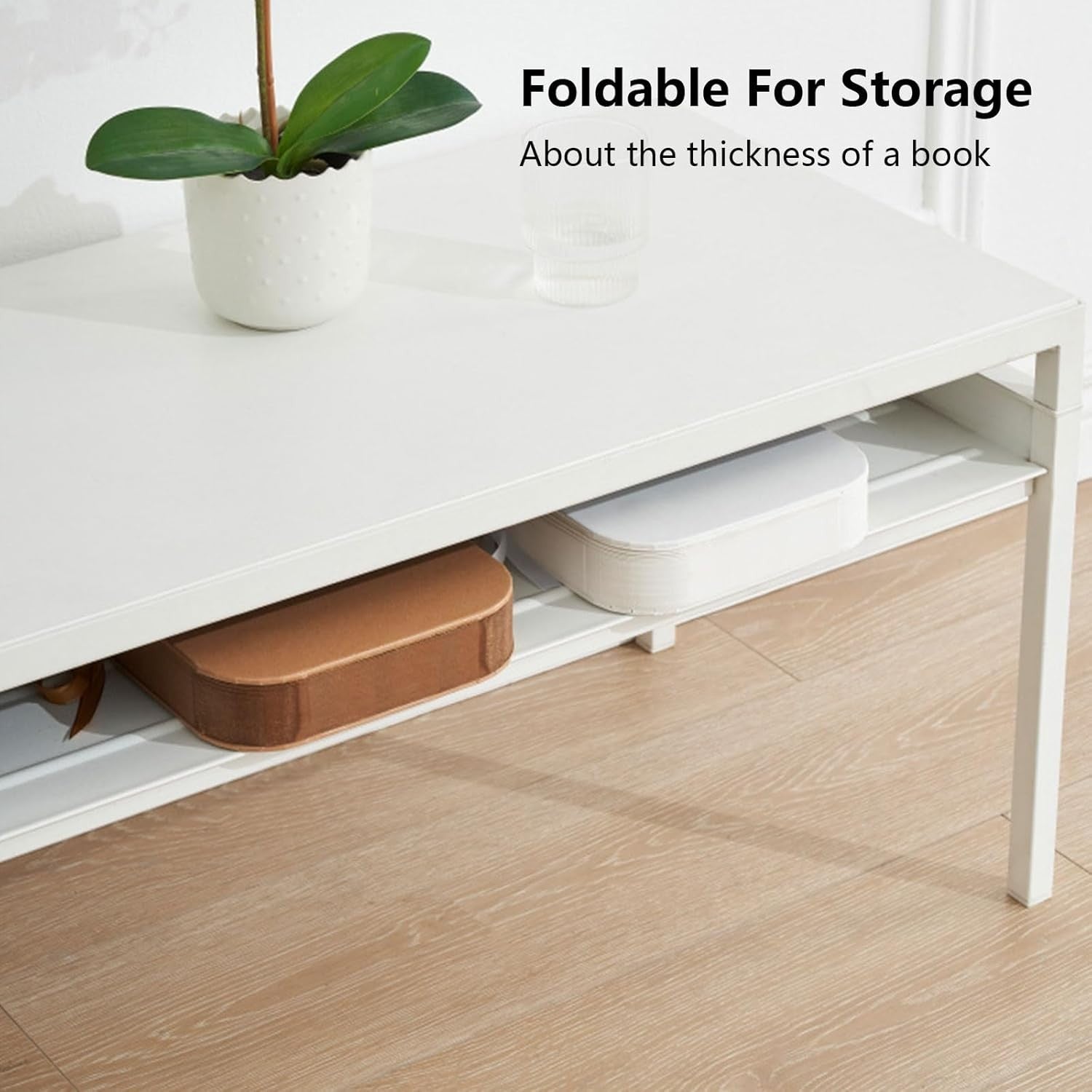 White Folding Paper Stool – Portable Round Seat, Strong Honeycomb Design