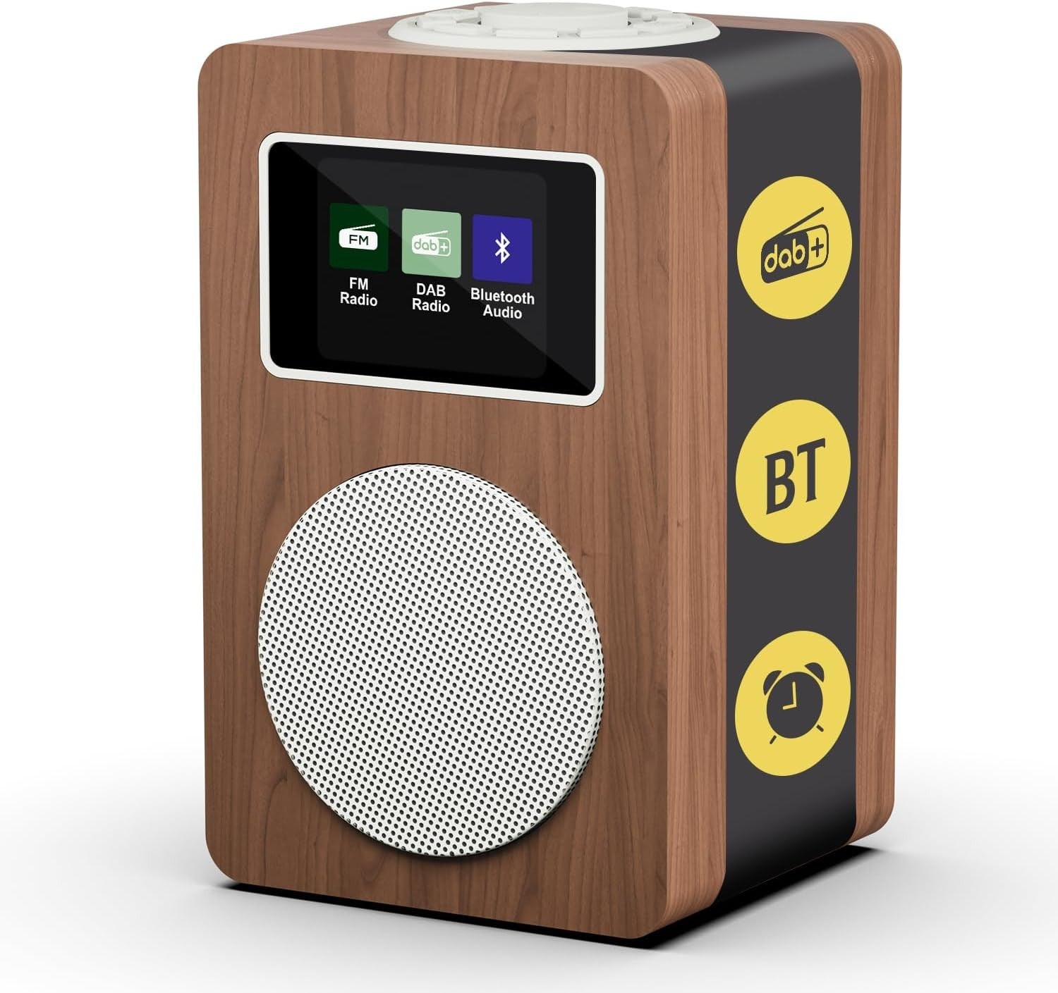 DAB+ Digital Radio Alarm Clock Bluetooth FM Dual Alarm Colour Display