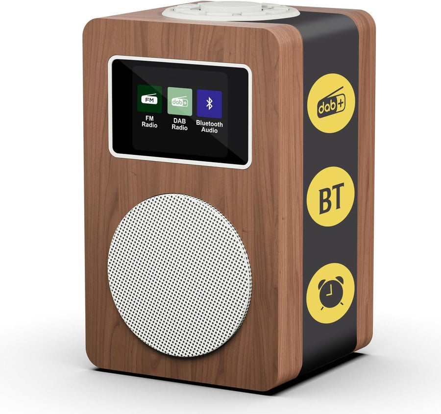 DAB+ Digital Radio Alarm Clock Bluetooth FM Dual Alarm Colour Display