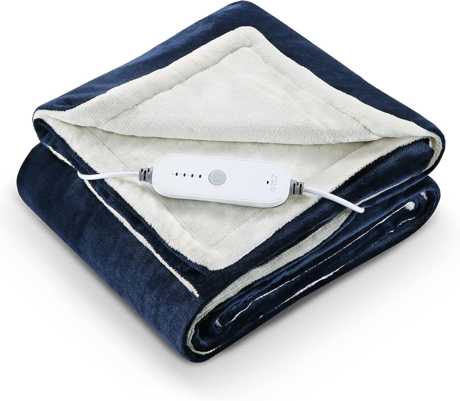 Extra Large Electric Heated Blanket 180x130cm 4 Heat Settings Timer Washable