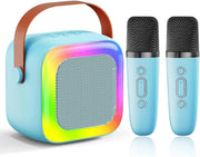 Mini Karaoke Machine Bluetooth Speaker with Mic LED Party