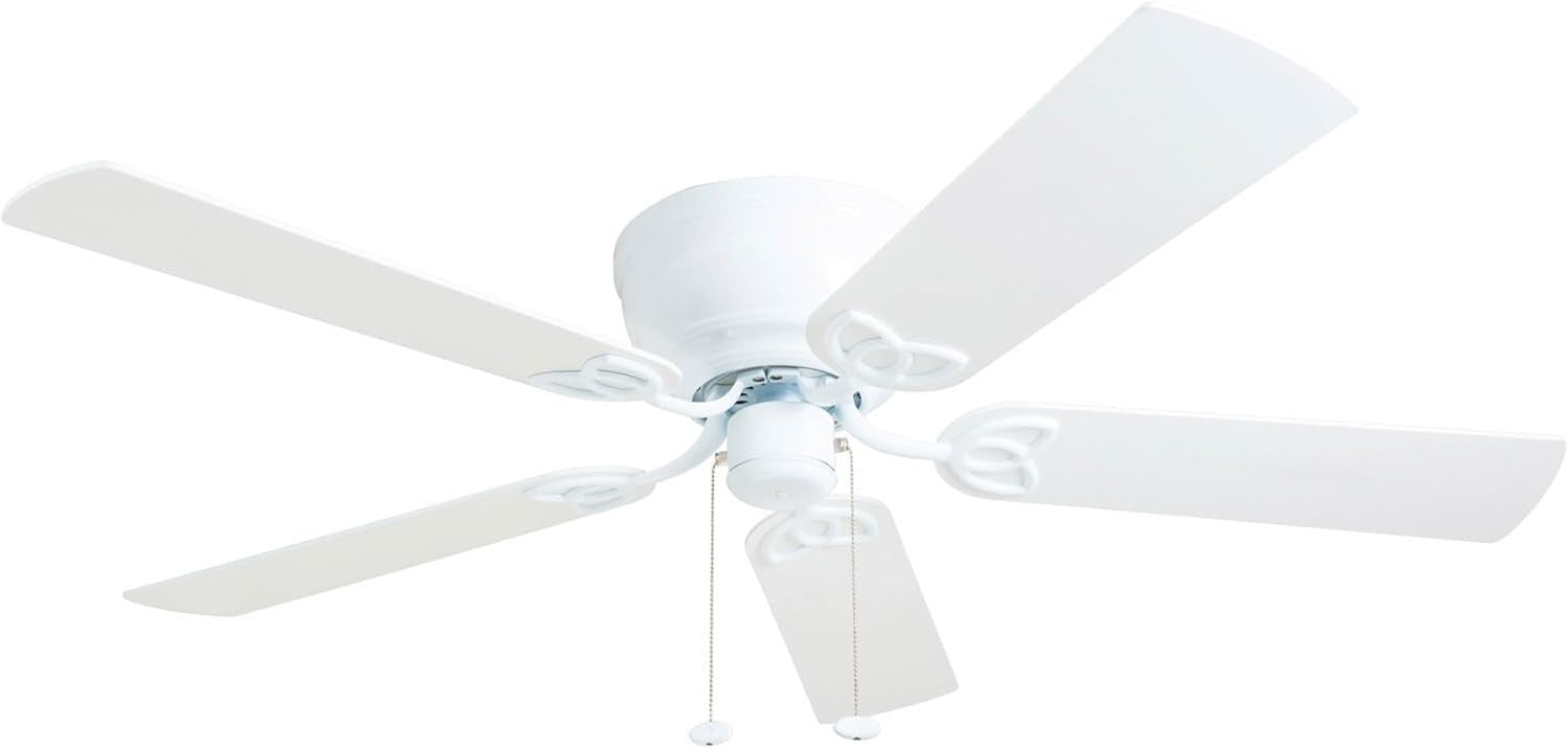 Prominence Home Benton 52" Ceiling Fan, 5 Blades, Remote, Quiet Motor, White