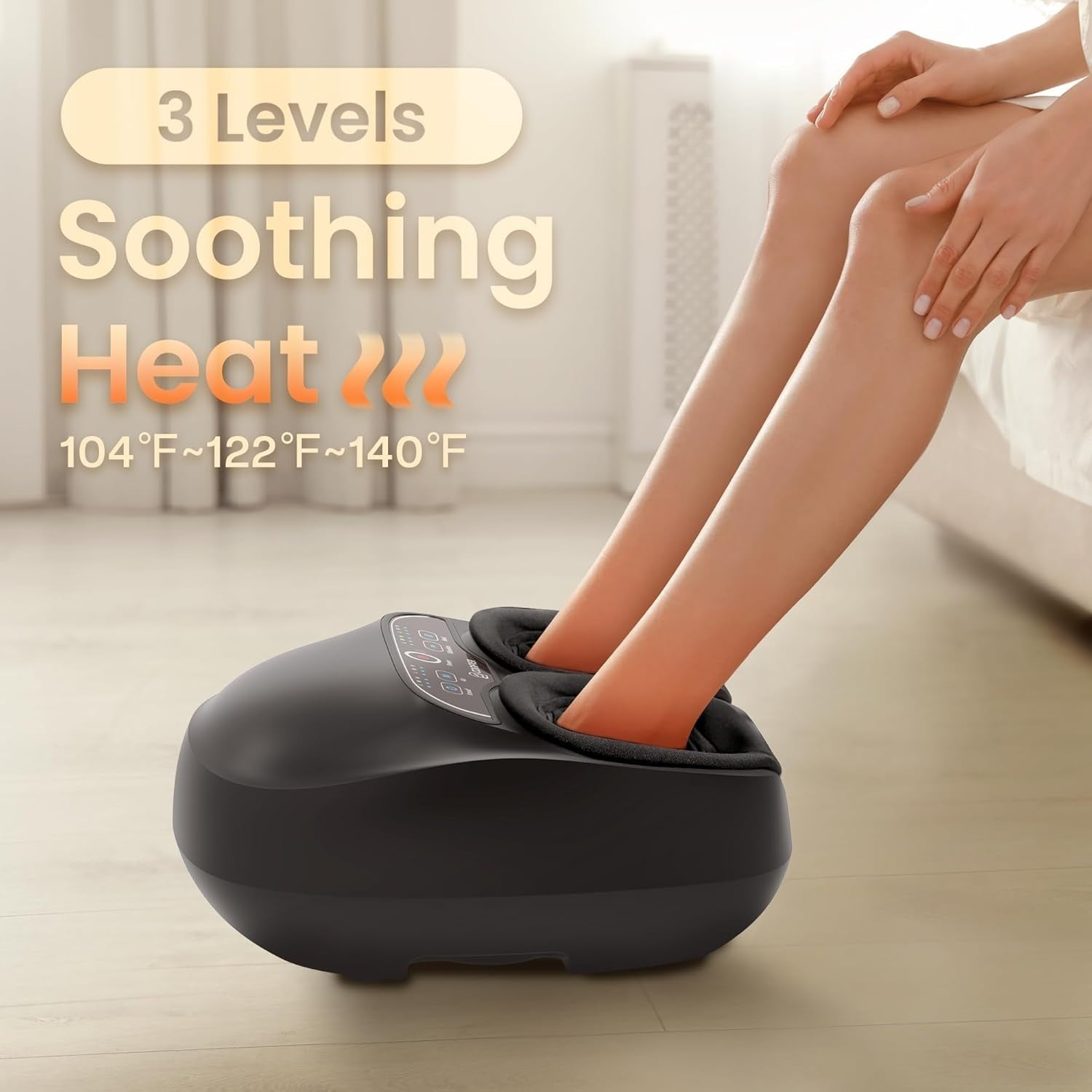 Heated Foot Massager w/ Compression & Vibration | Pain Relief & Relax