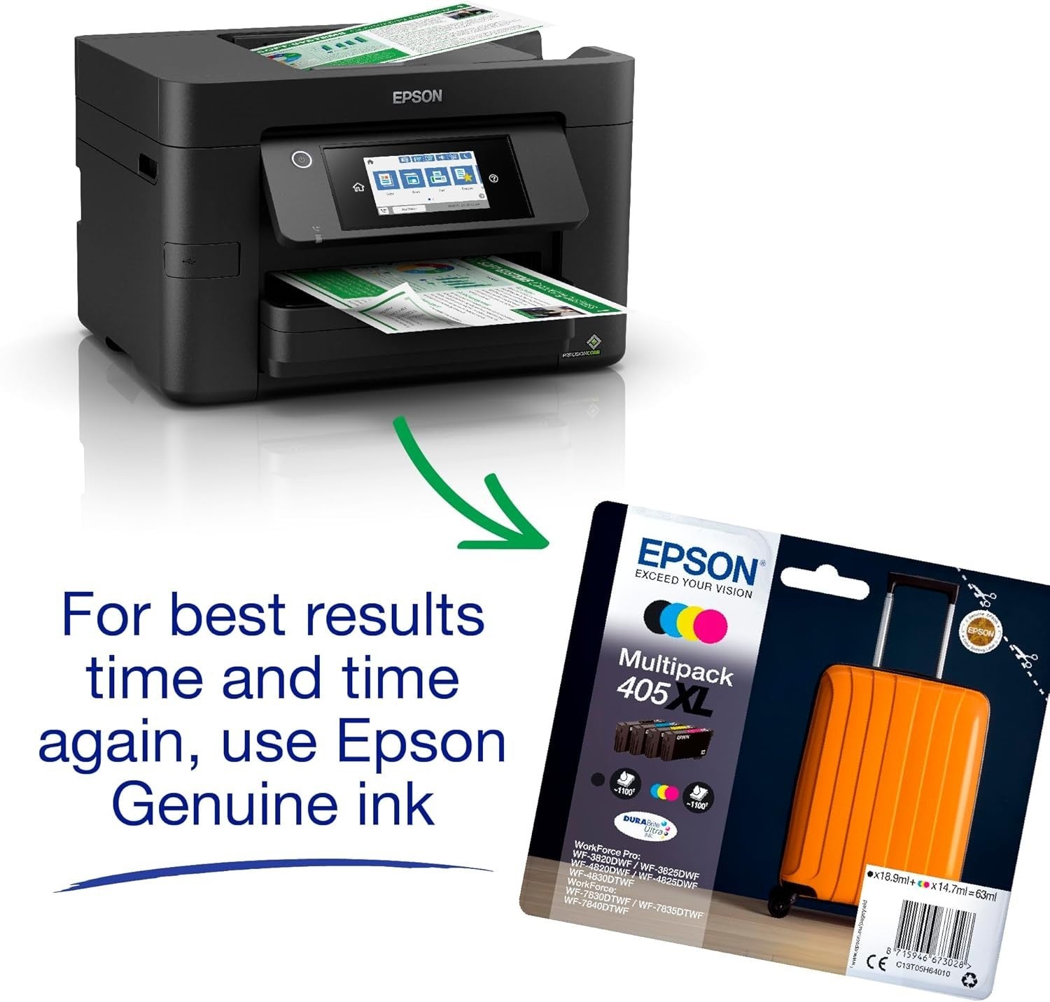 WorkForce Pro WF-4820DWF A4 Wireless Inkjet Printer Scanner Copier