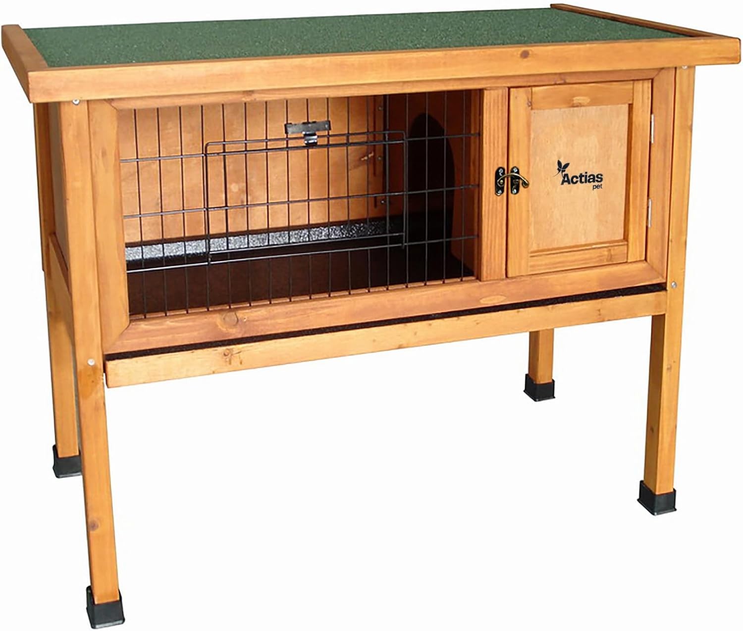 Wooden Rabbit Hutch Raised Outdoor Small Animal Cage Waterproof Roof