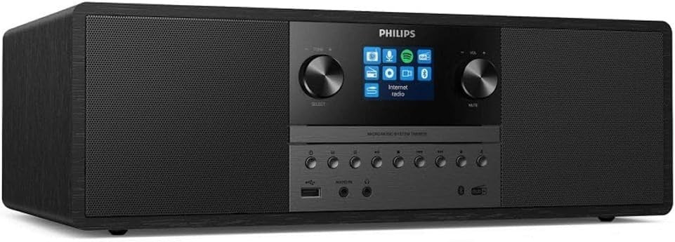 50W All-in-One Micro Music System | Bluetooth, CD, USB, FM DAB+, Bass Reflex