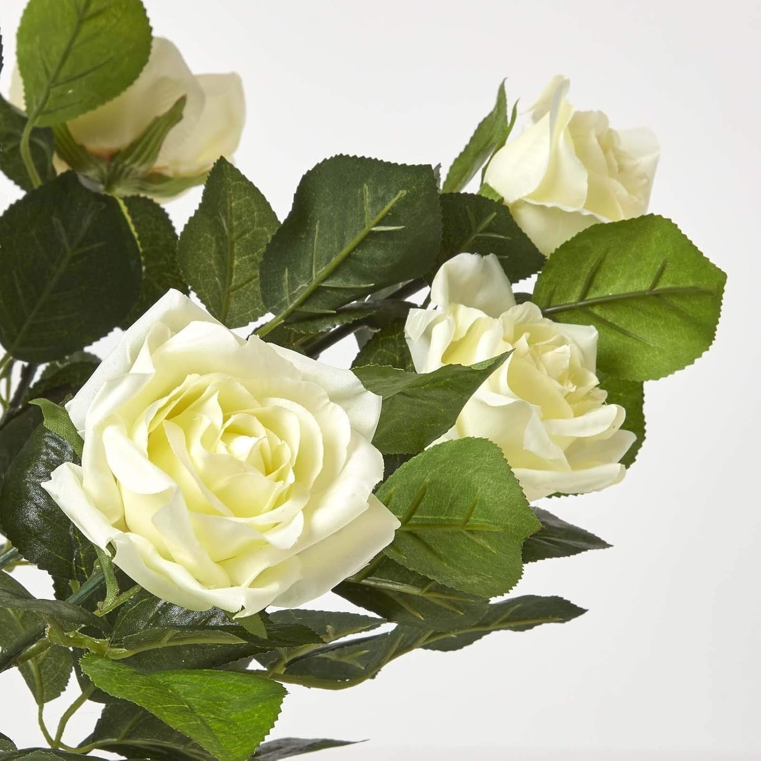 3ft White Artificial Rose Tree Realistic Petals Leaves Indoor Wedding Decoration
