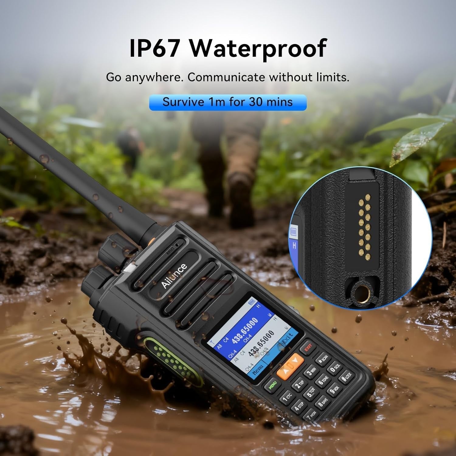 Dual Band Ham Radio Walkie Talkie APRS/GPS Bluetooth Waterproof