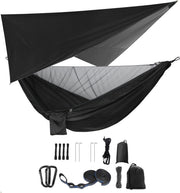 Camping Hammock with Mosquito Net & Rainfly – Double, Portable & Waterproof