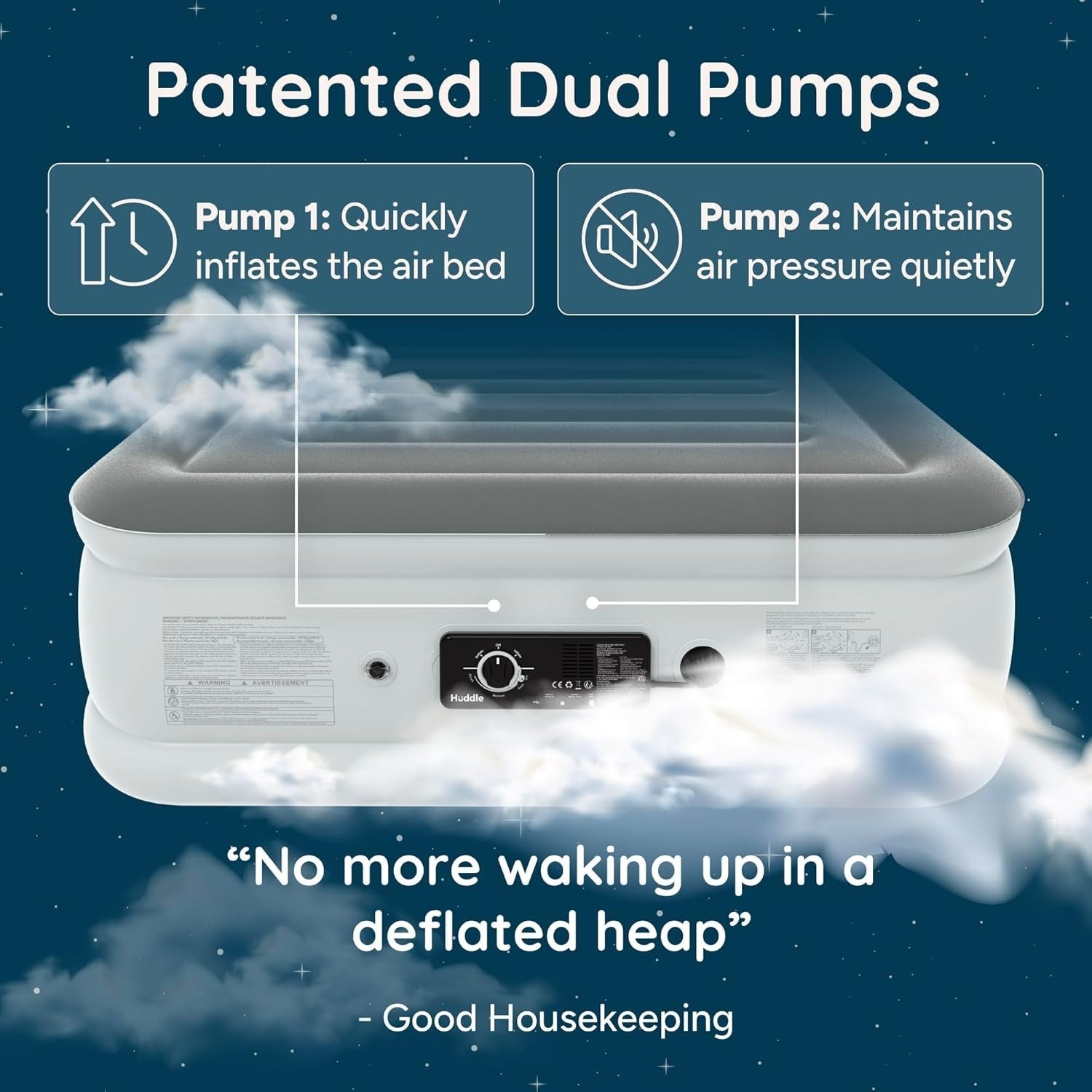 King Inflatable Air Bed Built-In Electric Pump Raised Luxury Guest Mattress