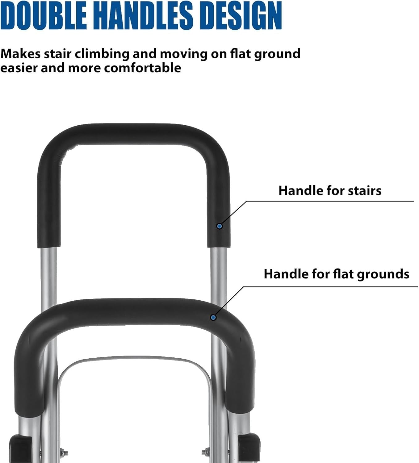 550lb Stair Climbing Hand Truck Aluminum 6 Wheel Heavy Duty Dolly Cart