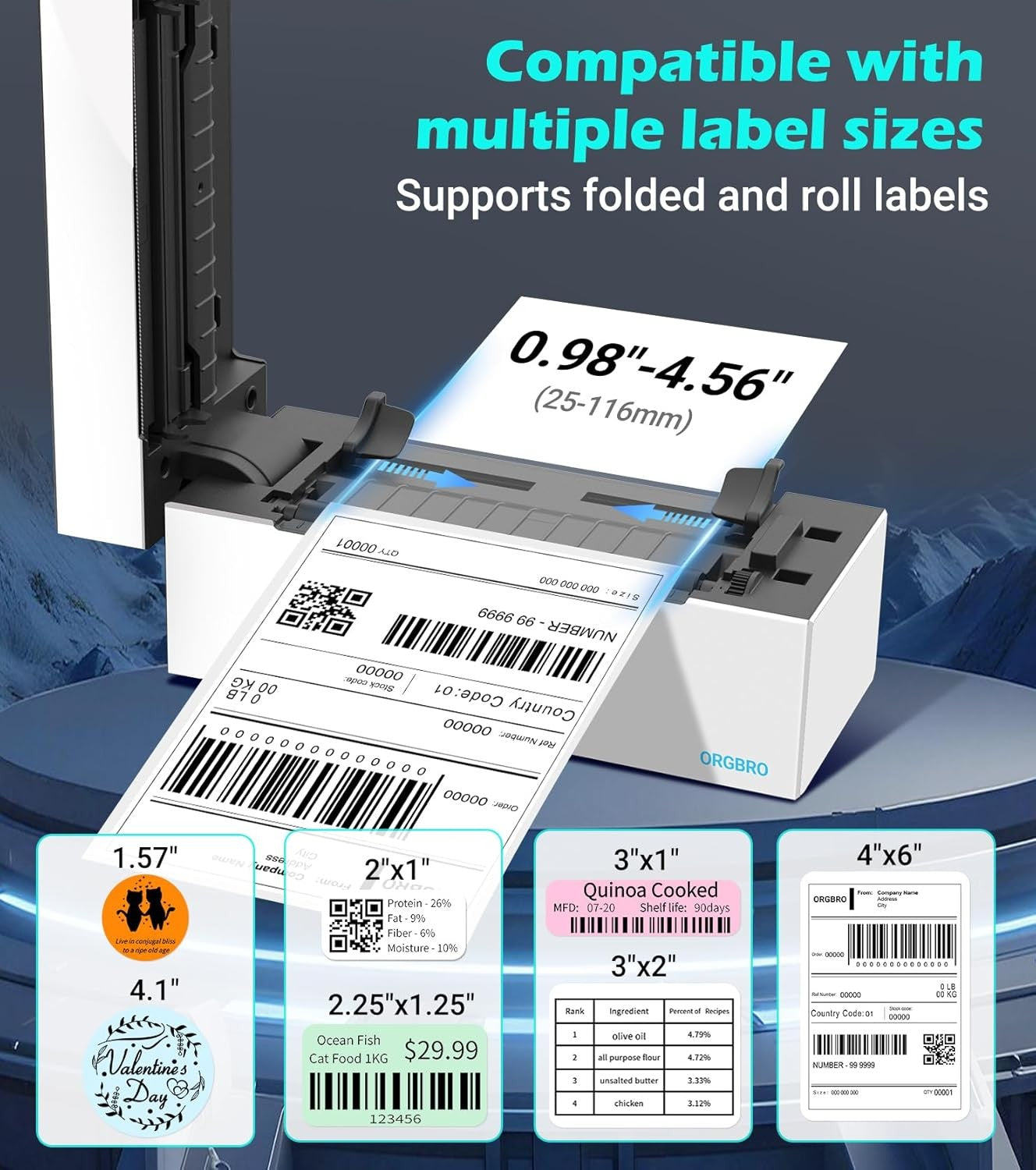 4x6 Bluetooth Thermal Shipping Label Printer White
