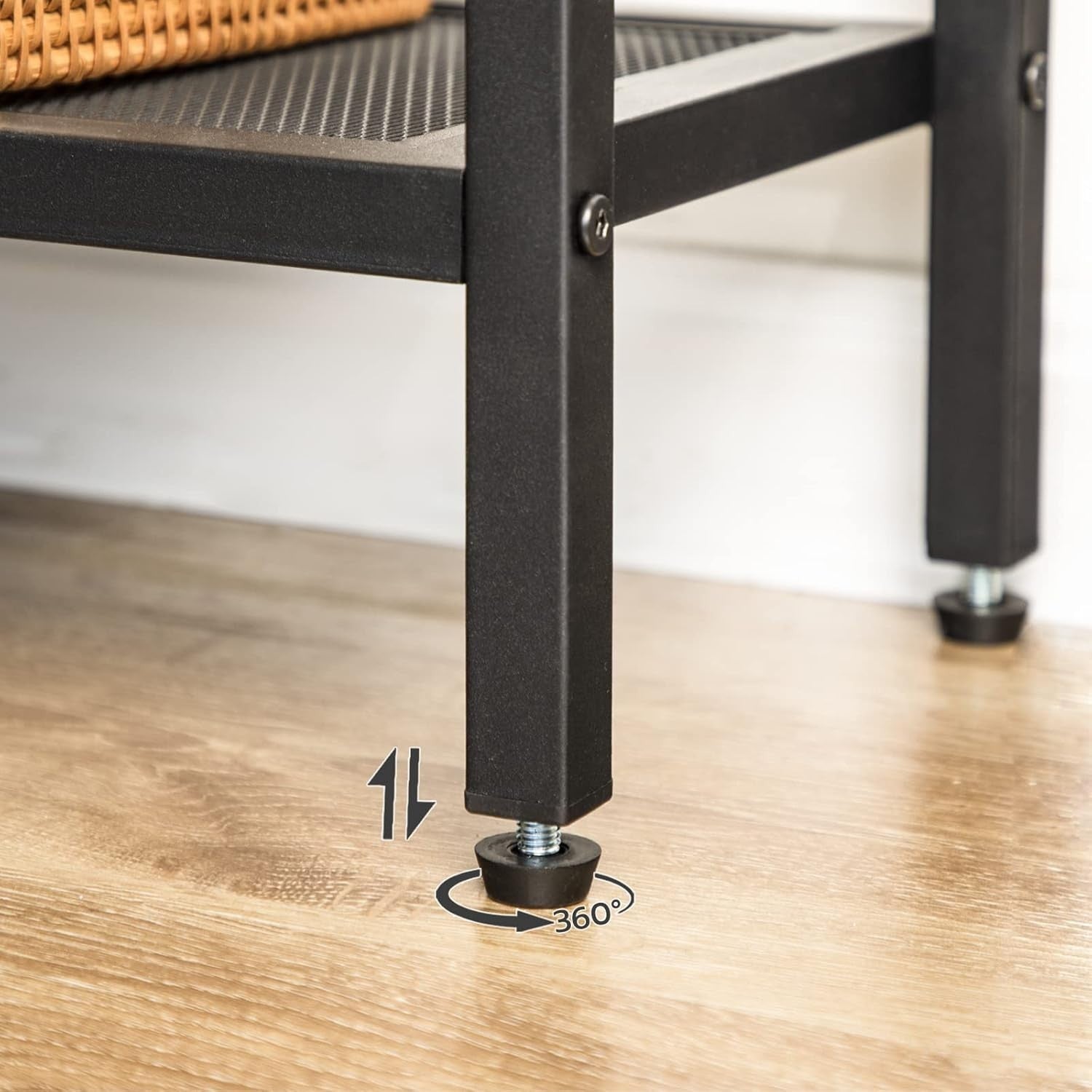 Industrial Console Table with Drawers & Shelf, Slim Metal Frame, 100cm