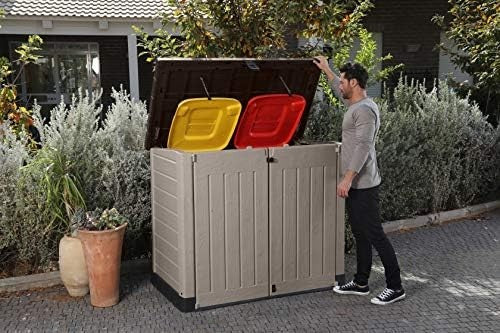 Outdoor Storage Shed 1200L Heavy Duty Waterproof Bin & Garden Equipment Box