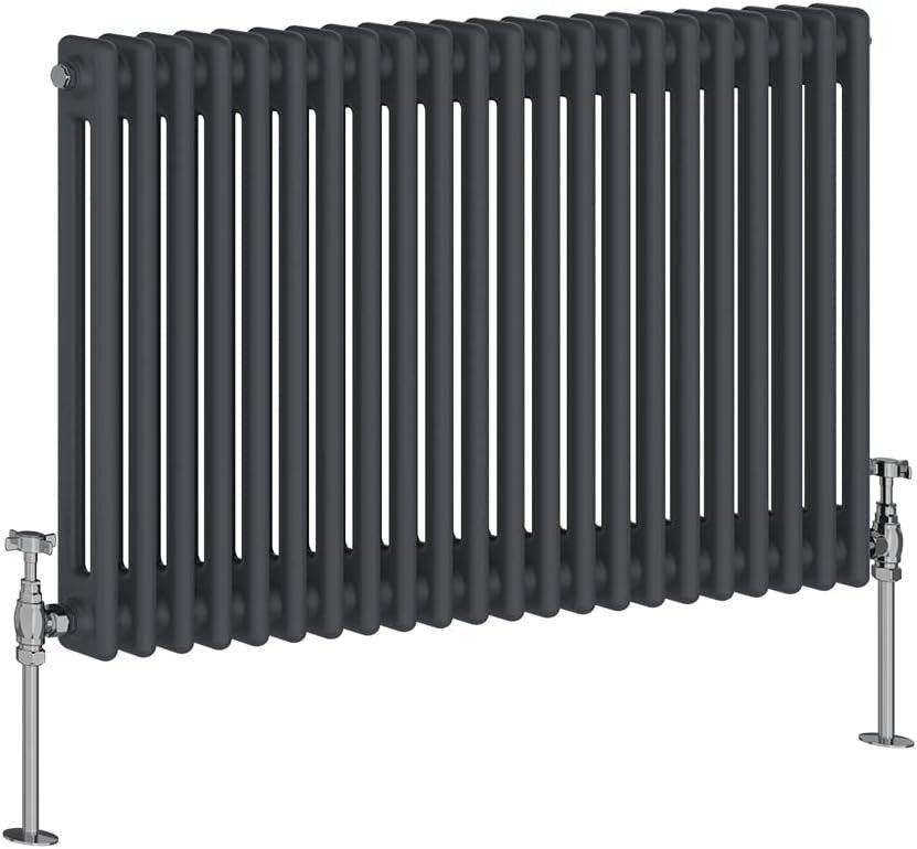 Anthracite 2 Column Radiator 600x1010mm Central Heating Bathroom