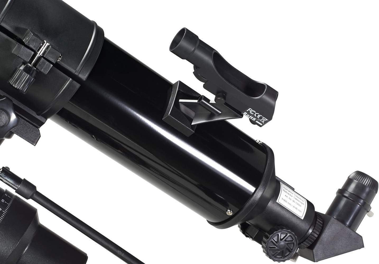 90/900 Refractor Telescope EQ3 with Mount Tripod Black Beginner Kit