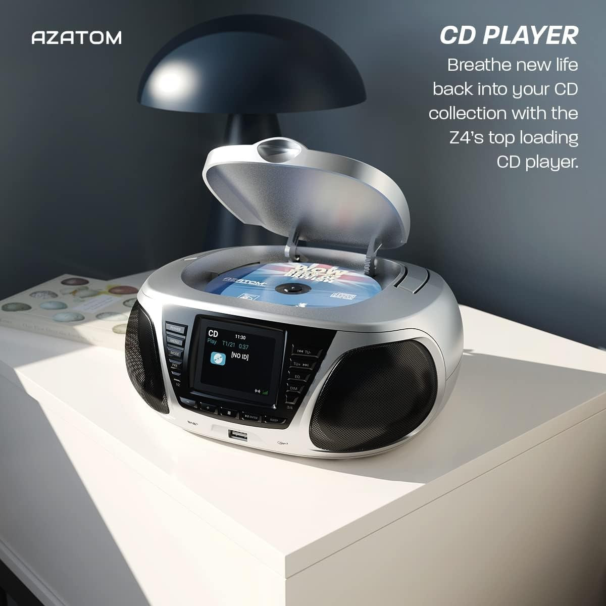 Portable CD Player with DAB+/FM Radio, Bluetooth & USB MP3 Player